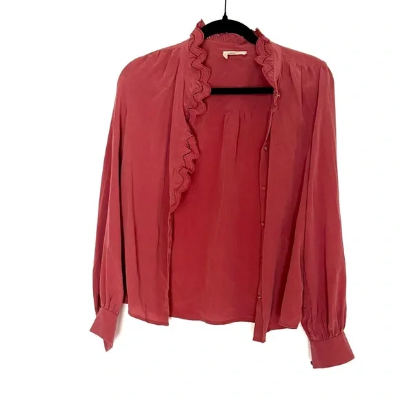 Sézane Chloe Blouse – Rosewood, Size 34 (US 2/XS) - Picture 9 of 13